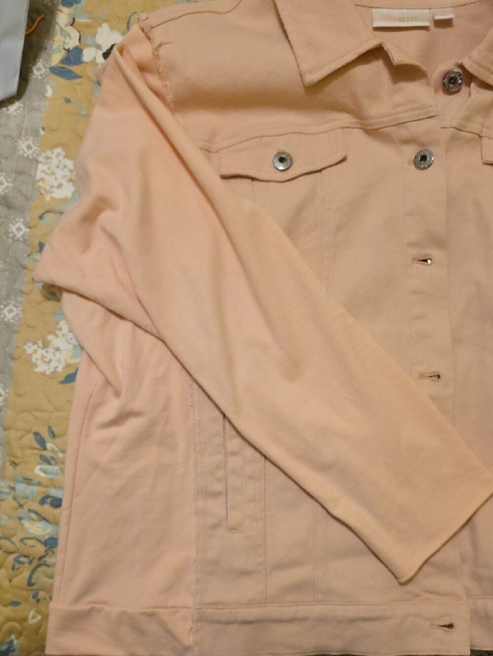 Belle by Kim Gravel Light Pink Jean Jacket - Picture 3 of 4